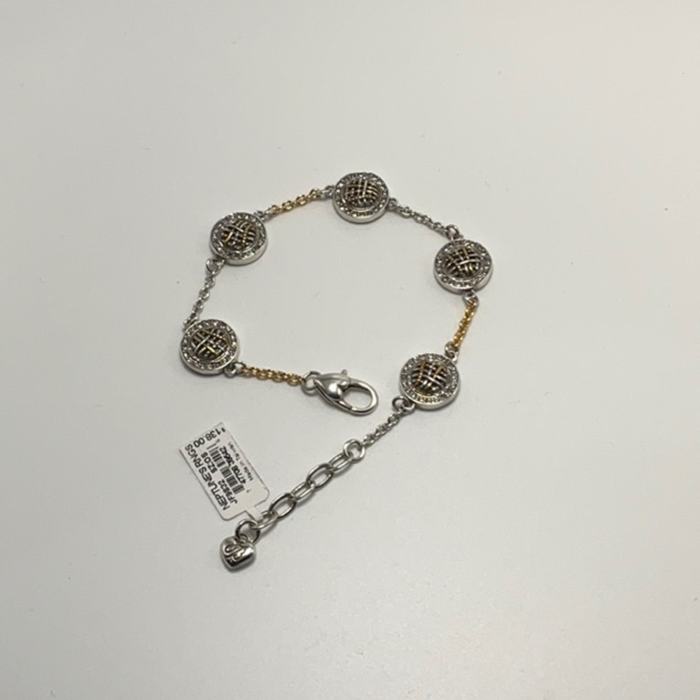 BRIGHTON “Neptune’s Rings” Elegant Silver and Gold Tone Bracelet